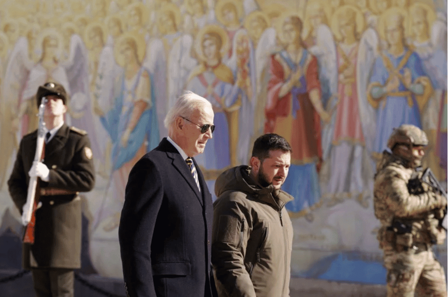 One year later, Kyiv stands.”